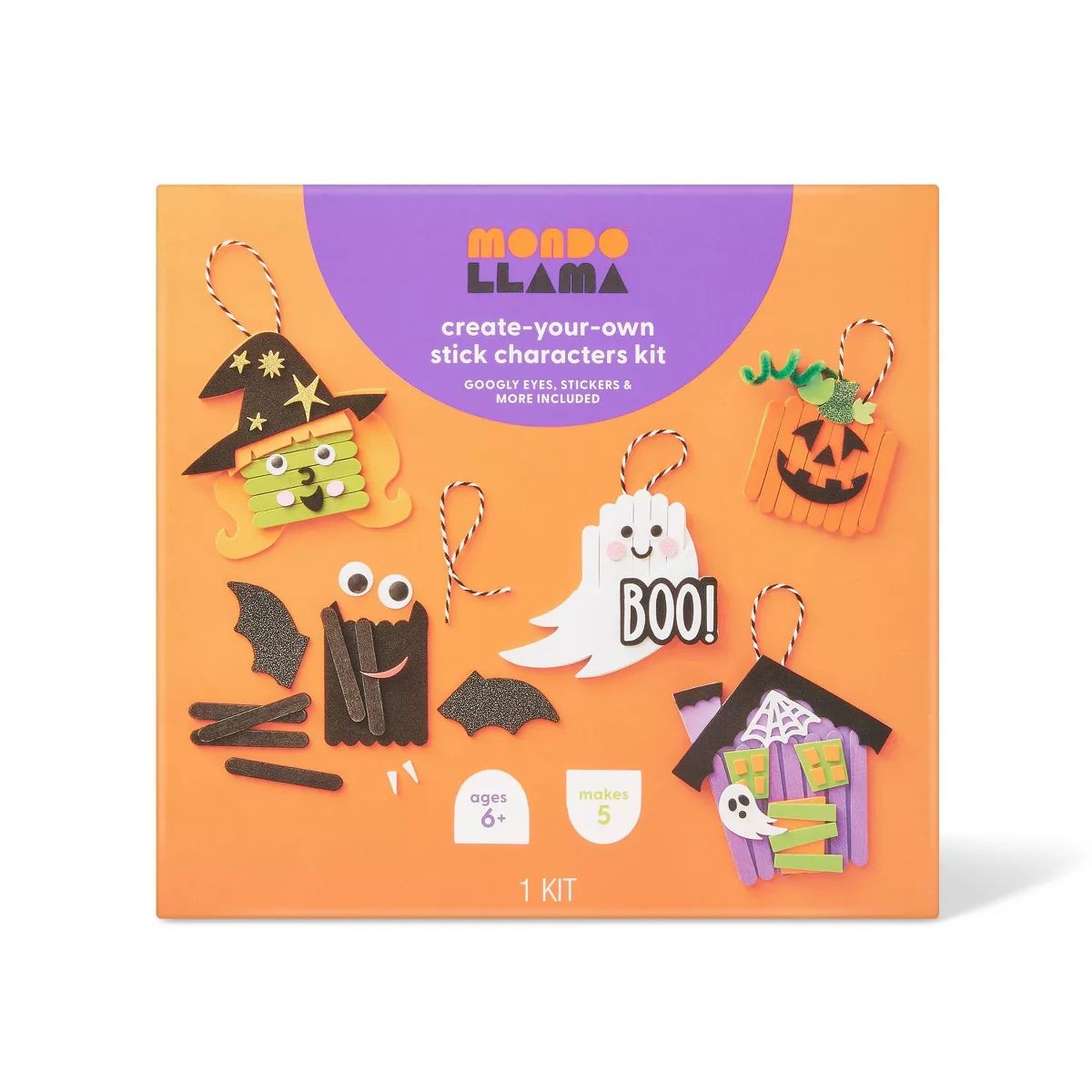 Halloween Craft Stick Character Kit - Mondo Llama™ | Target