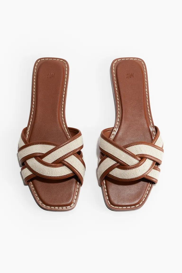 Braided-strap Sandals - Brown - Ladies | H&M US | H&M (US + CA)