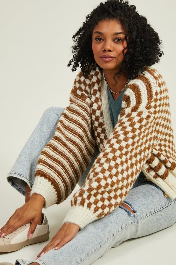 Claudia Checkered Cardigan | Altar'd State