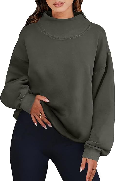 ANRABESS Womens Oversized Sweatshirts Turtleneck Pullover Long Sleeve Hoodies Tops Fall Outfits 2... | Amazon (US)