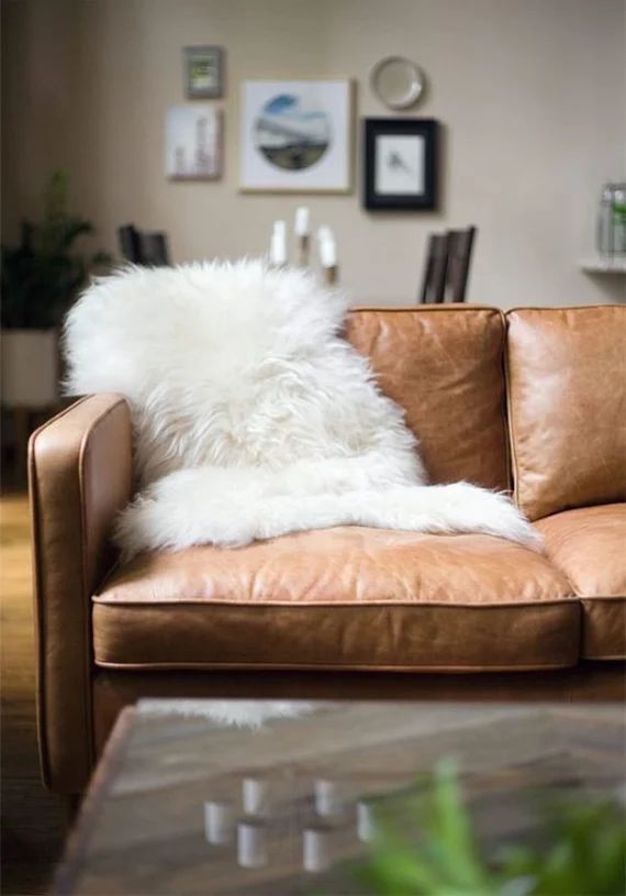 Faux Sheepskin rug White 2x3 ft single pelt, Faux fur Rug, Anti Slip Back Look-A-like soft shiny ... | Etsy (US)