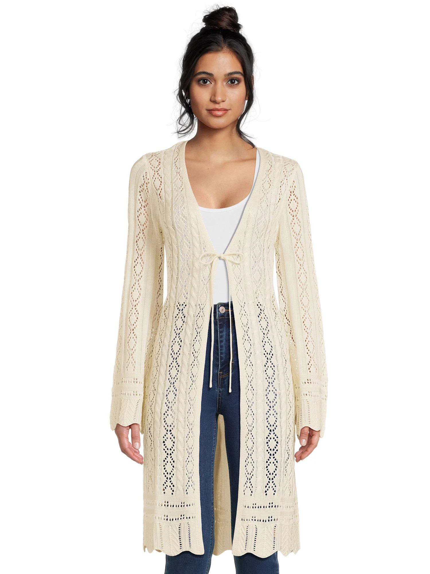 No Boundaries Juniors Pointelle Duster, Sizes XS-3XL | Walmart (US)