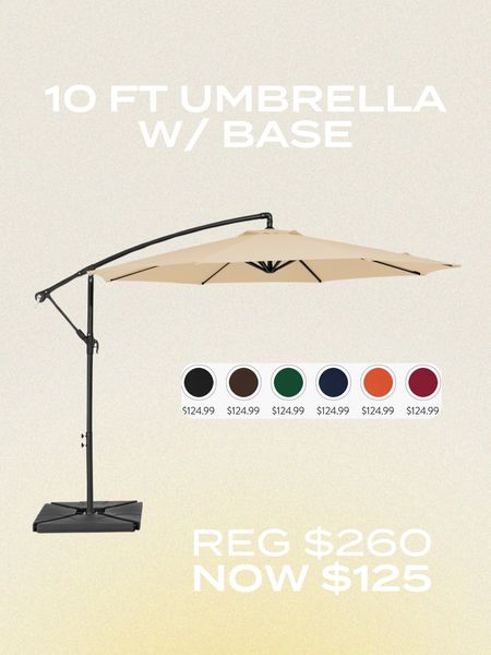 Umbrella deal with base included!!

#LTKhome #LTKSeasonal #LTKsalealert