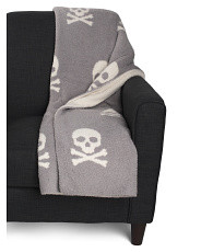 Cozy Feather Yarn Skulls Throw | Halloween | T.J.Maxx | TJ Maxx
