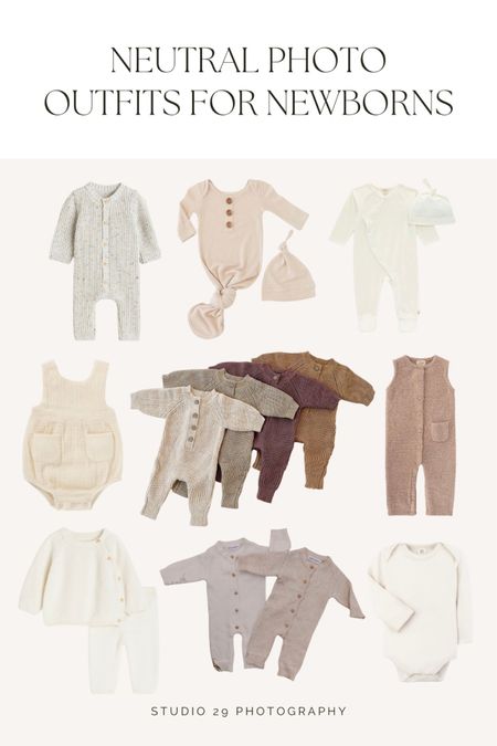 The cutest neutral outfits for those adorable newborn photoshoots. These outfits are not just about style; they're about making those first precious moments timeless. These outfits are designed to add an extra pinch of cuteness to your baby's first portraits. #newbornoutfits #newborn #neutralnewbornoutfits #newbornphotooutfit 

#LTKfindsunder100 #LTKbump