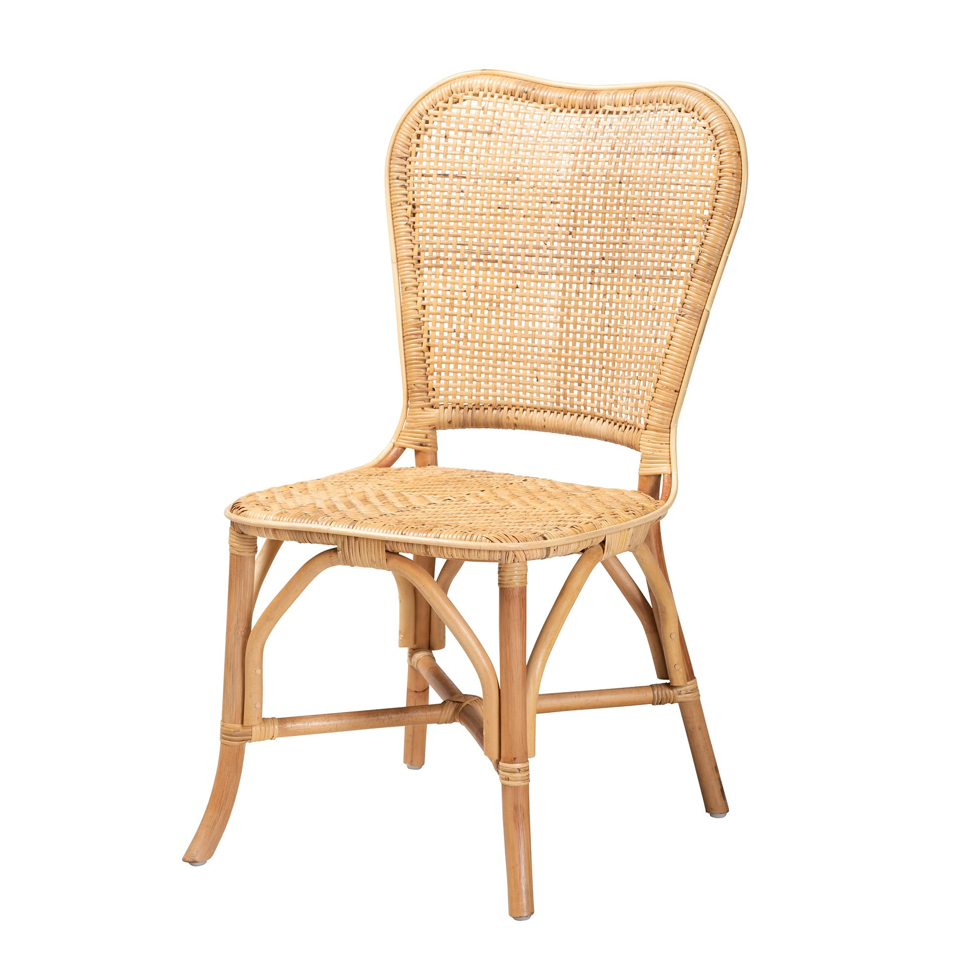 bali & pari Irene Modern Bohemian Natural Rattan Dining Chair | Amazon (US)
