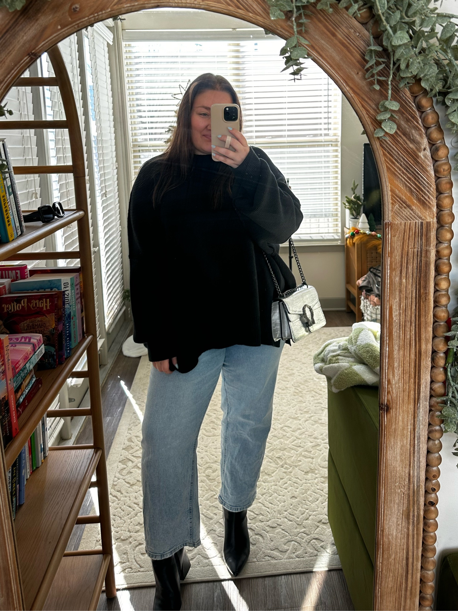 NYE casual outfit!! Size xl in sweater and 14 in jeans! 

#LTKHoliday #LTKstyletip #LTKshoecrush