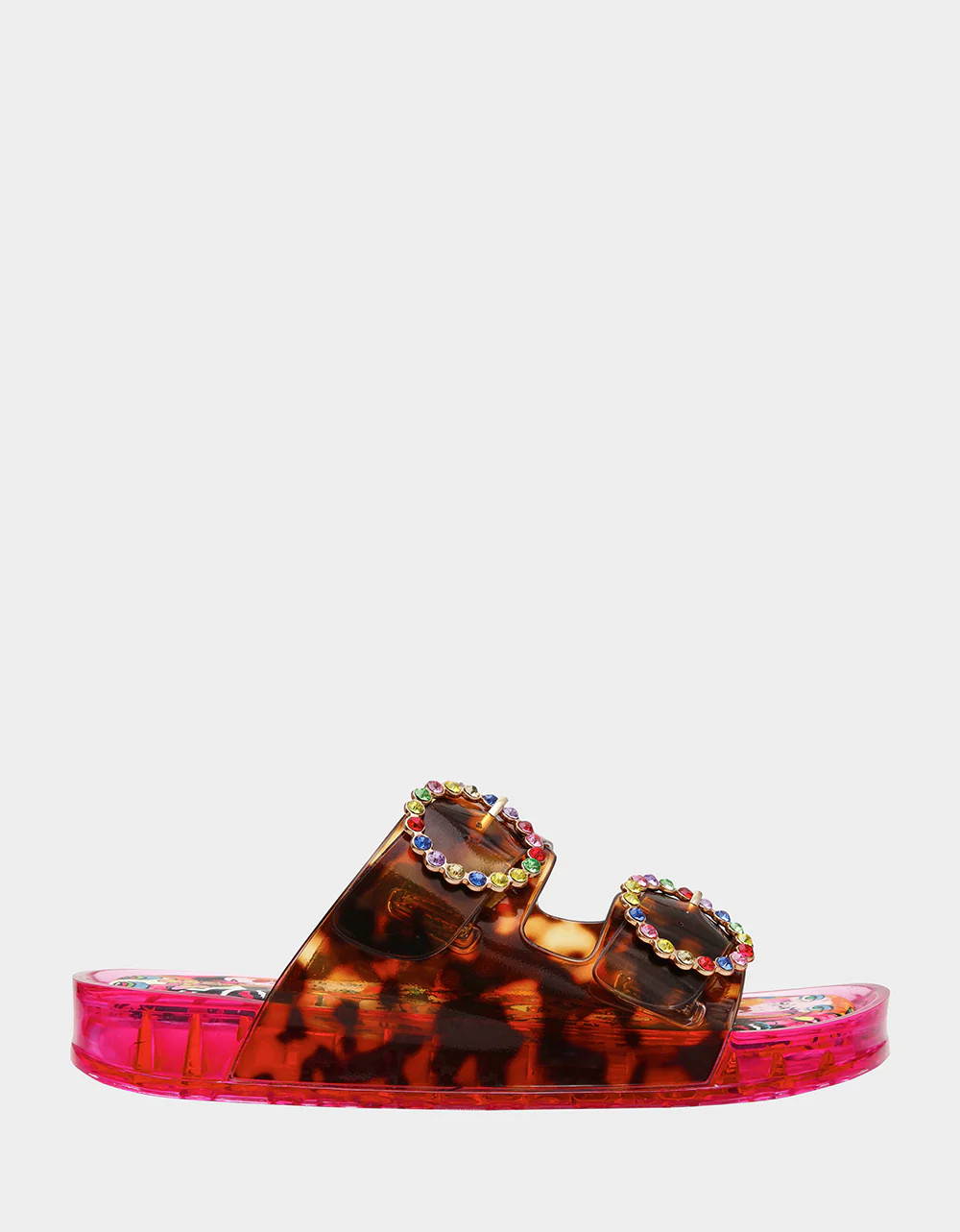 LANDIN Tortoise Jelly Flatform Women's Sandal | Betsey Johnson