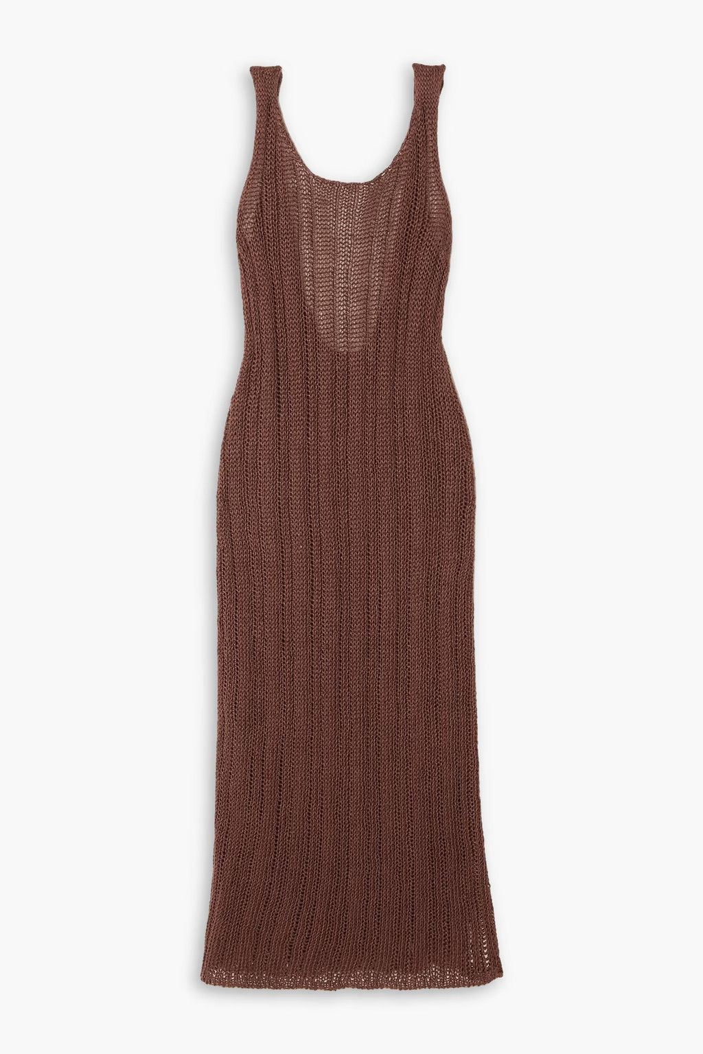 Mine open-knit linen and cotton-blend midi dress | The Outnet (US and CA)
