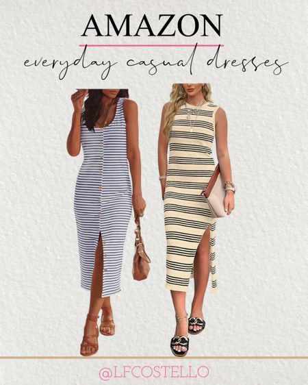 Amazon casual striped long dress - everyday dress 

#LTKSaleAlert #LTKFindsUnder50 #LTKMidsize