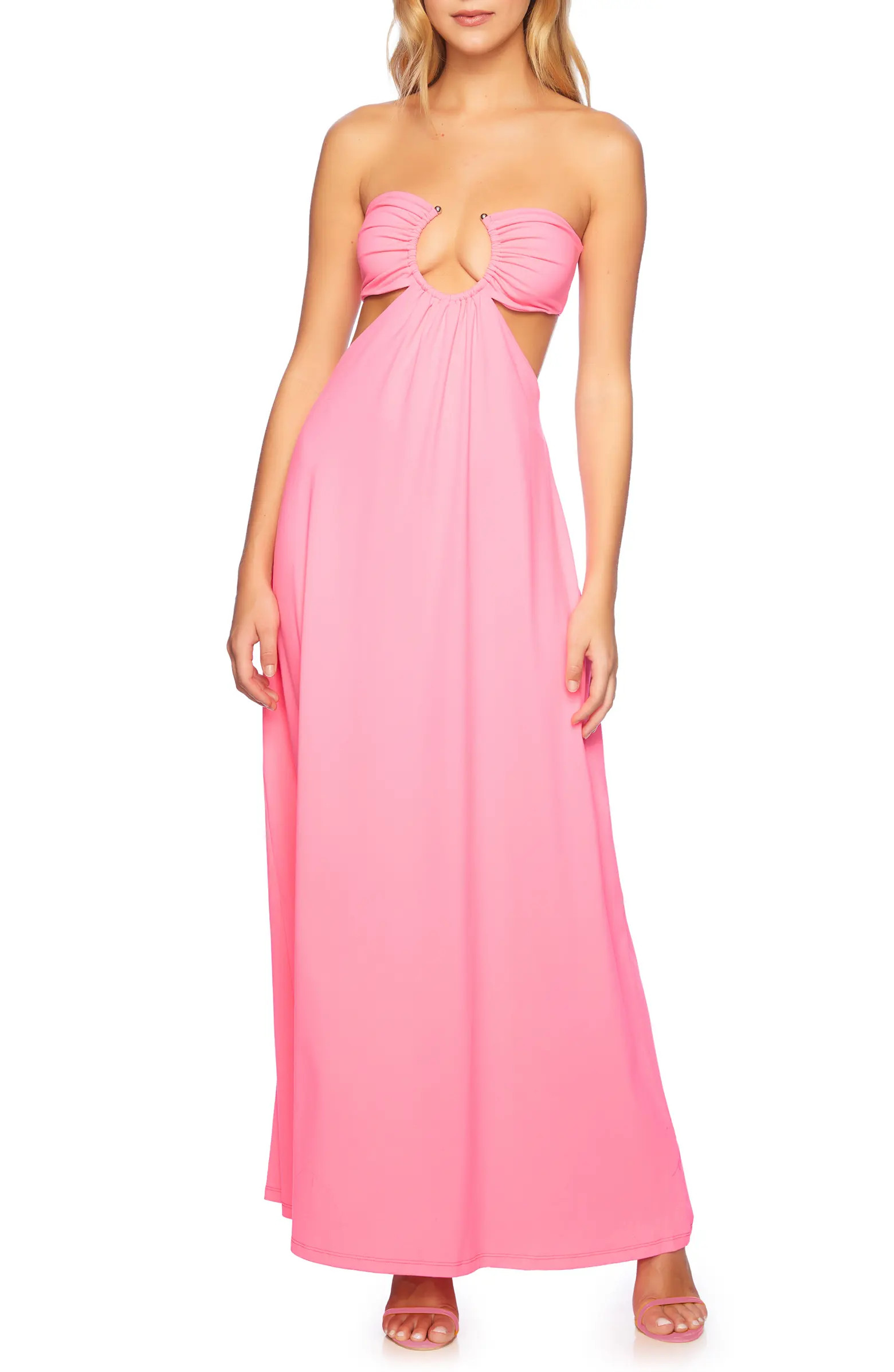 Susana Monaco U Wire Cutout Strapless Maxi Dress | Nordstrom | Nordstrom