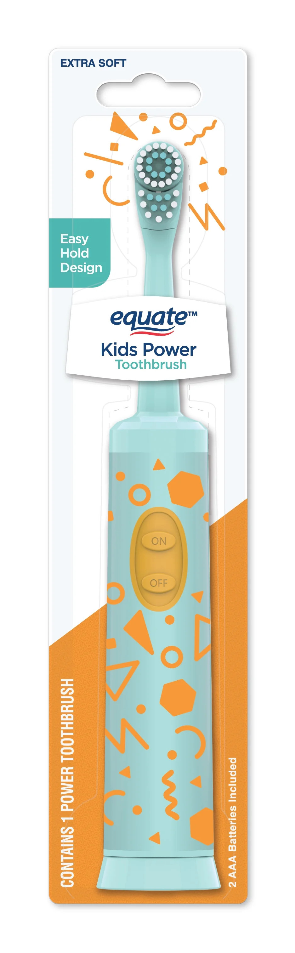 Equate Kids Power Toothbrush, Battery Powered, Extra Soft Bristles, Easy Hold Design Handle, 1 Co... | Walmart (US)