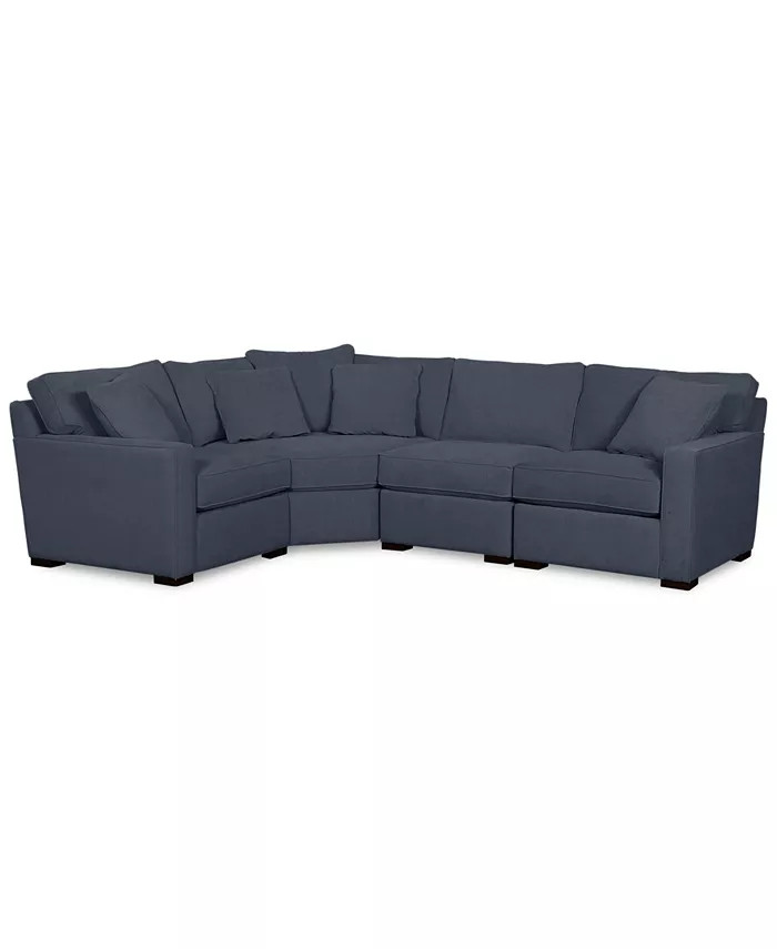 Radley Fabric 4-Piece Sectional Sofa, Created for Macy's | Macy's