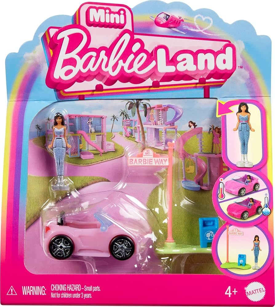Barbie Mini BarbieLand Doll & Toy Vehicle Sets, 1.5-inch Doll & Iconic Toy Vehicle with Color-Cha... | Amazon (US)