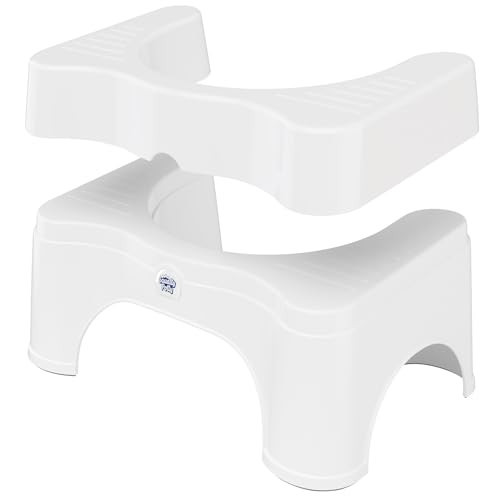 Squatty Potty The Original Bathroom Toilet Stool - Adjustable 2.0, Convertible to 7" or 9" Height with Removable Topper for Adults and Kids White | Amazon (US)