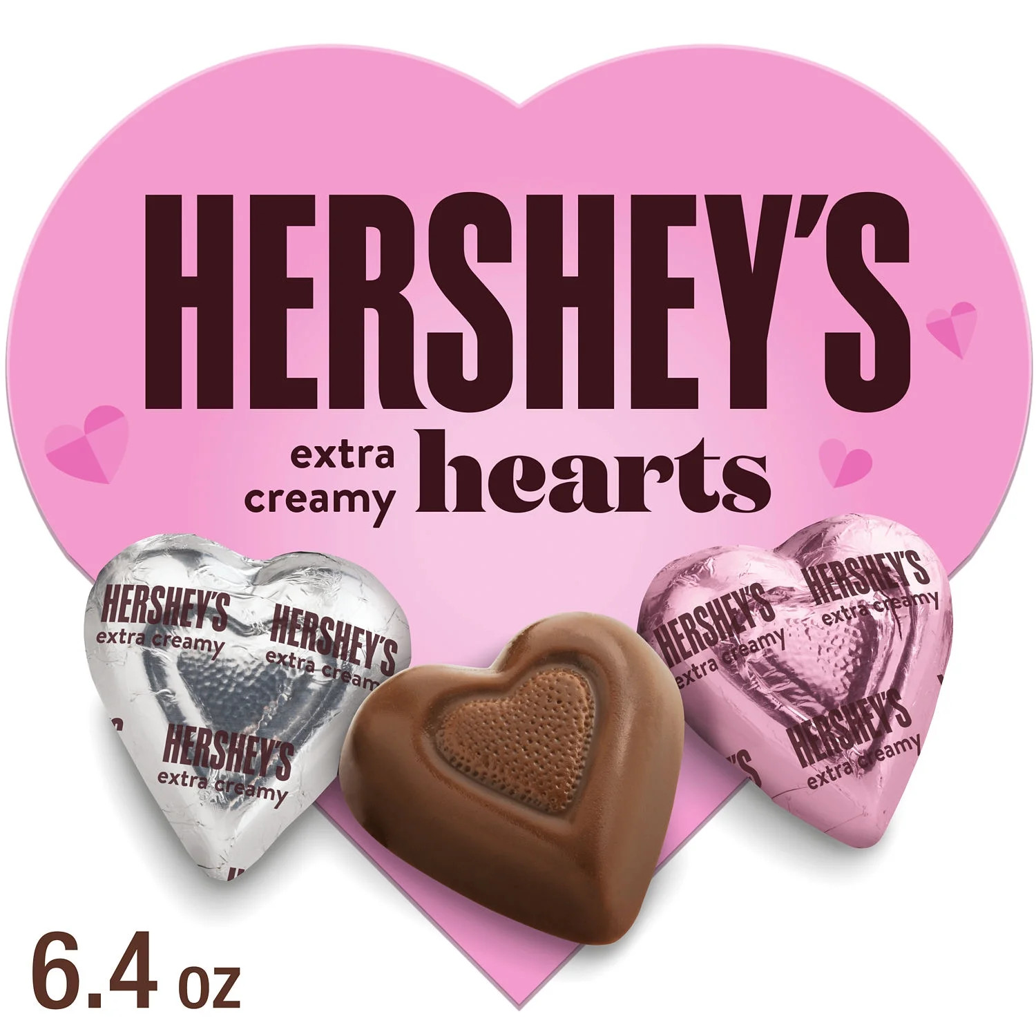 Hershey's Milk Chocolate Hearts Valentine's Candy, Gift Box 6.4 oz - Walmart.com | Walmart (US)