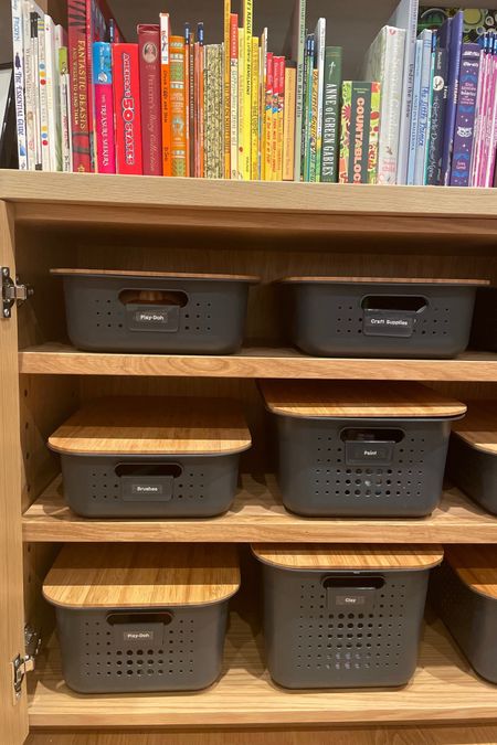 Made of 100% post-consumer recycled material and the holes allow for ventilation. These were a great addition to this children’s space to keep them tidy.

#LTKkids #LTKfamily #LTKhome