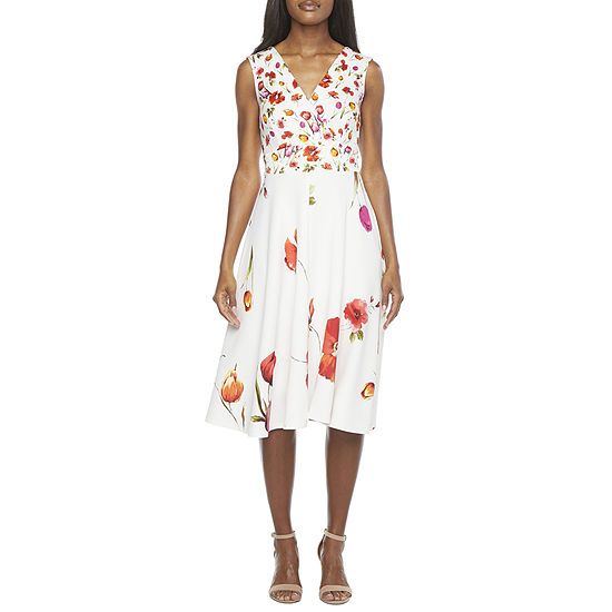 Danny & Nicole Sleeveless Floral Fit & Flare Dress with Coordinating Face Mask | JCPenney