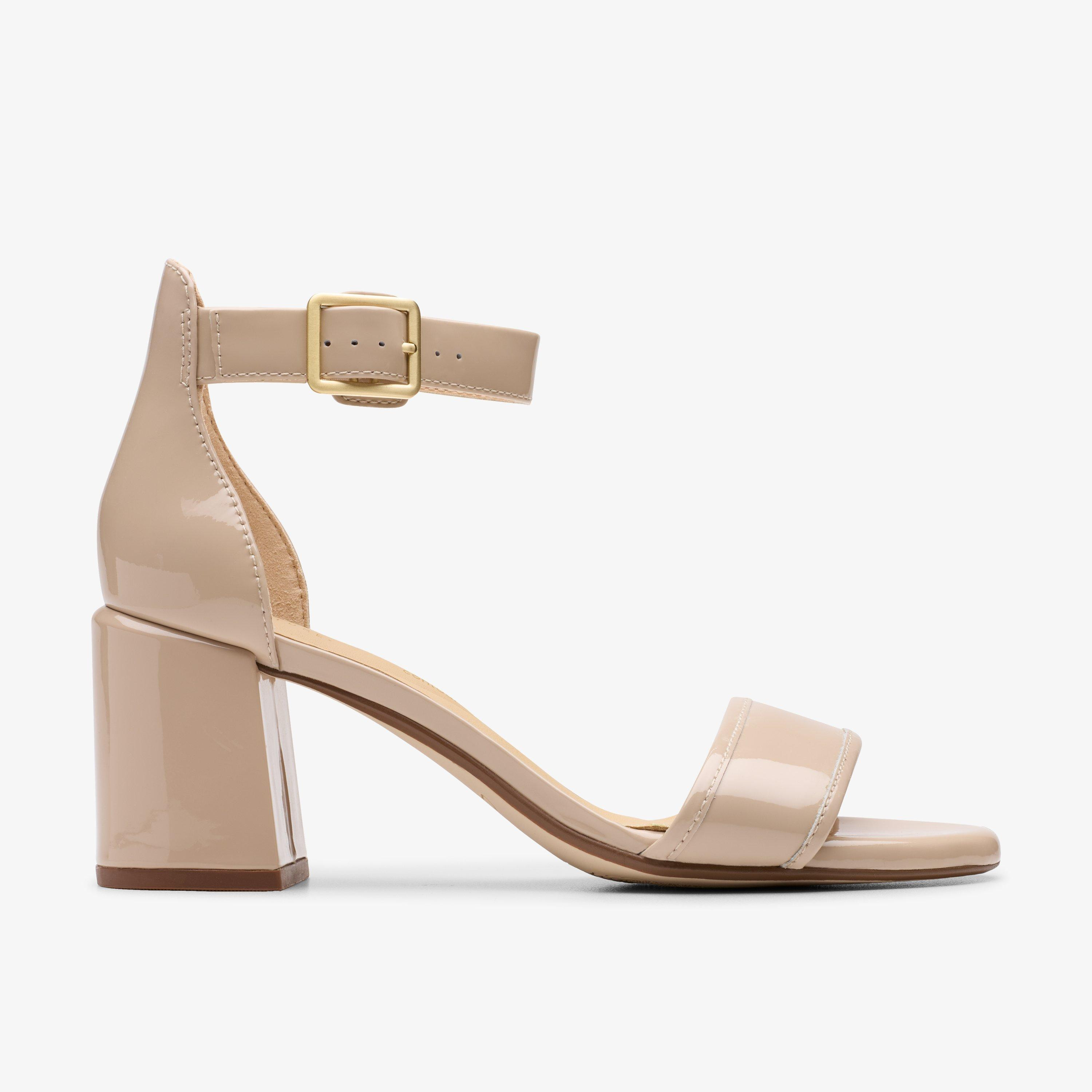 Women's Ezoria Mae Sand Patent Heeled Sandals | Clarks | Clarks (US)