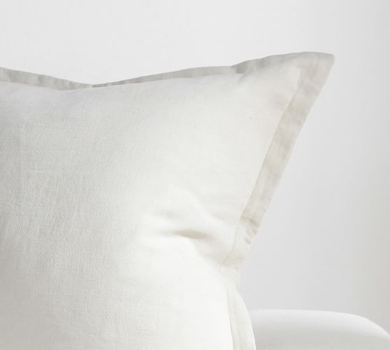 Carmelita Flax Linen Pillow Cover | Pottery Barn (US)