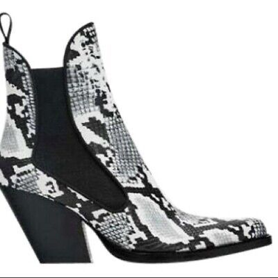 NWT ZARA SNAKESKIN PRINT WESTERN COWBOY LEATHER PINTEREST BLOGGERS ANKLE BOOTS   | eBay | eBay US