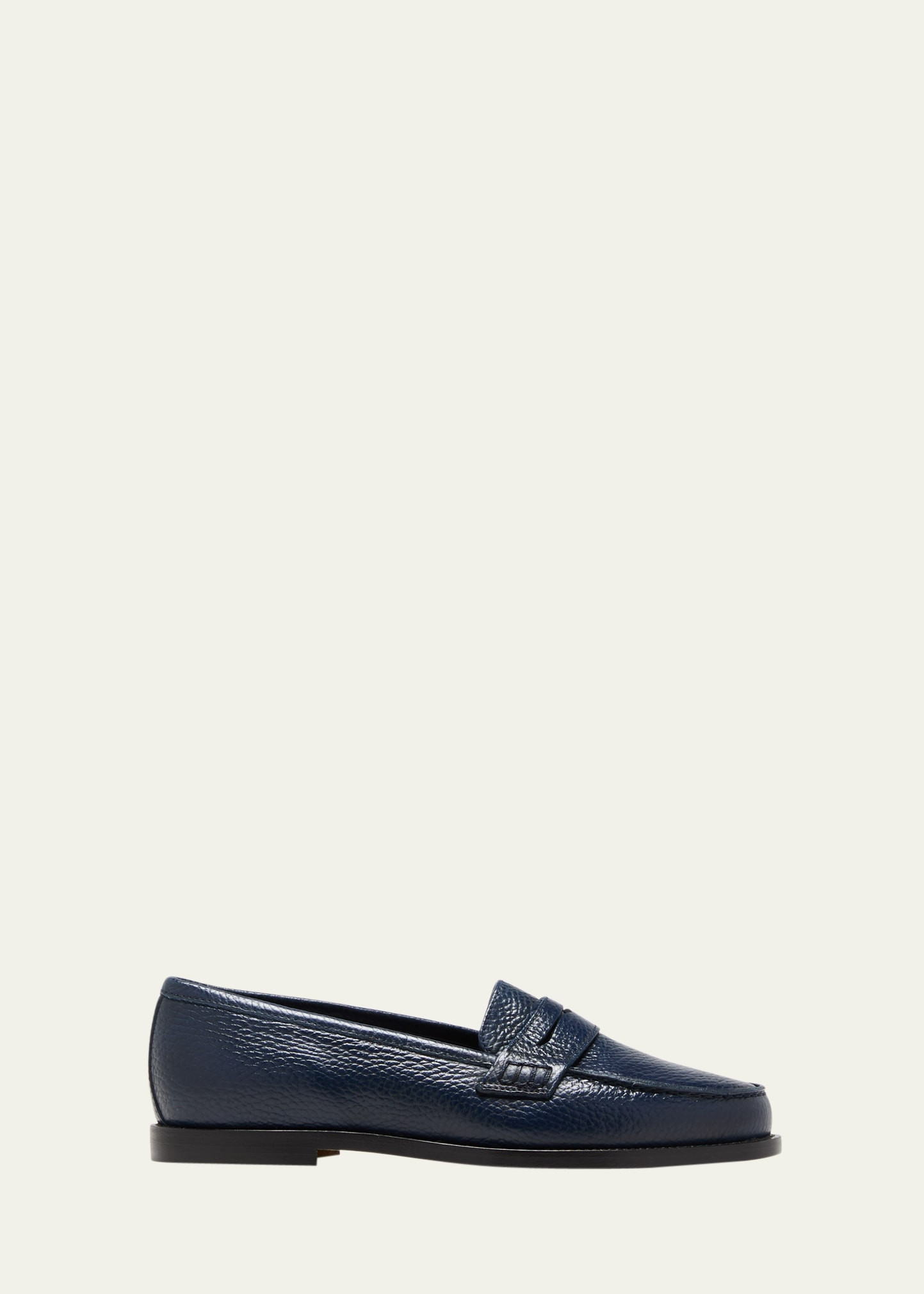 Manolo Blahnik Perrita Leather Penny Loafers | Bergdorf Goodman