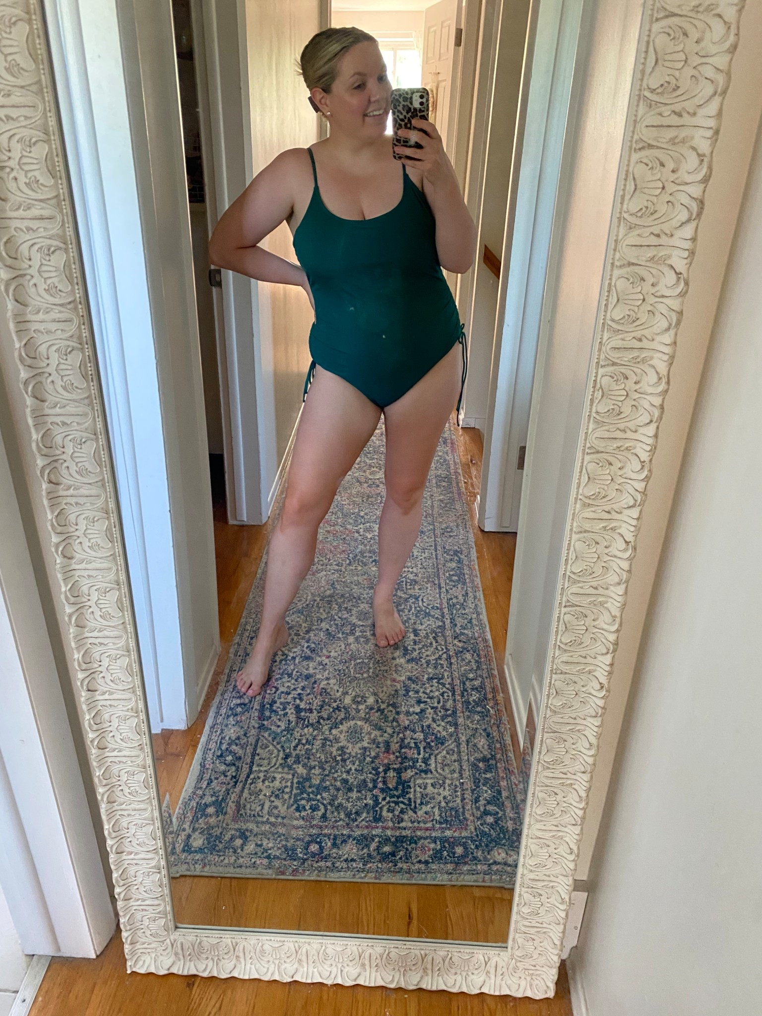 Super cute swim suit. Obsessed with the color. Wearing an XL 

Spring break // Beach // vacation // Bathing suit // swim // one piece  // Target // mom suit￼


#LTKSeasonal #LTKSwim #LTKMidsize