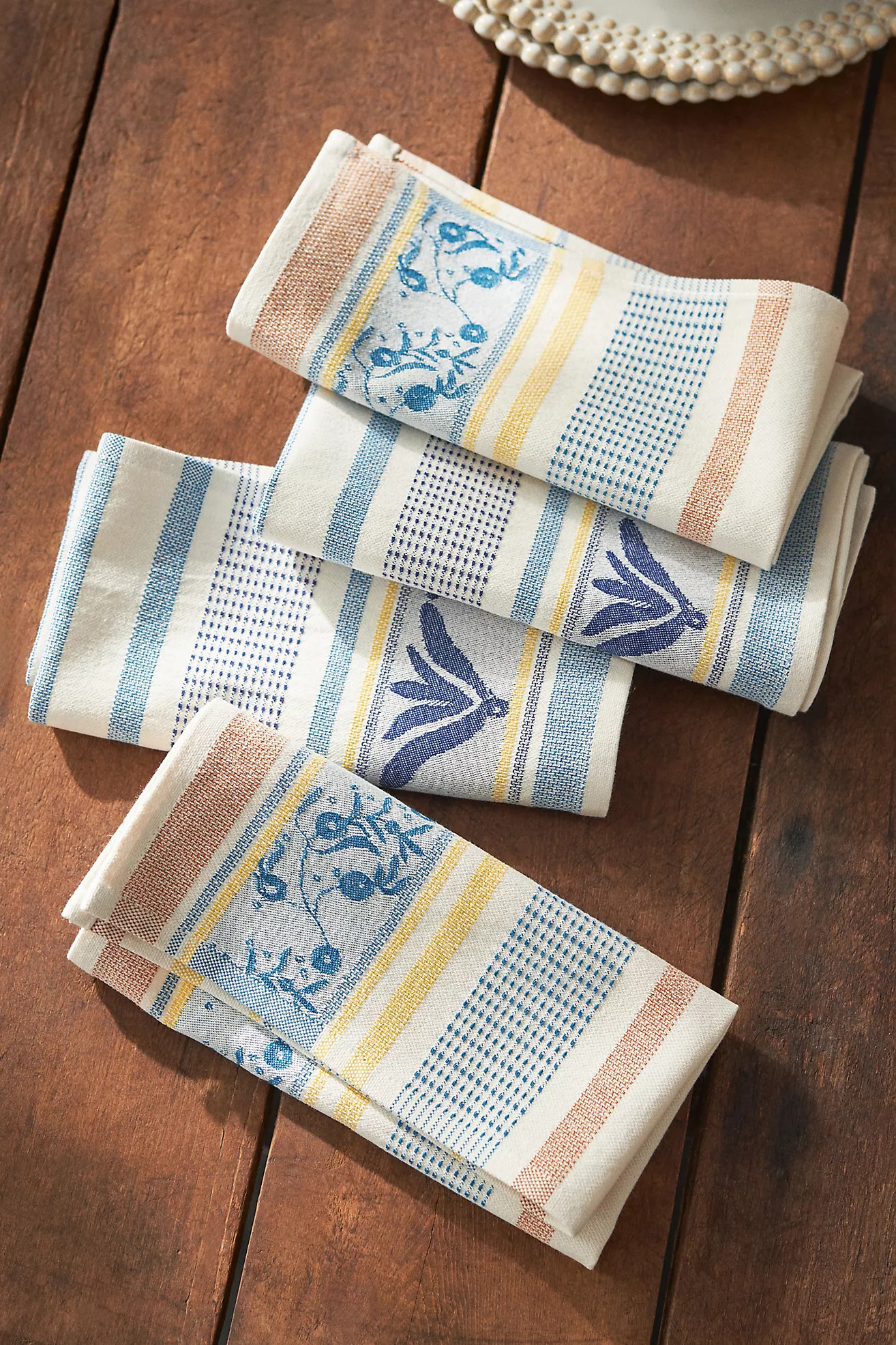 The Mediterranean Dish Jacquard Napkins, Set of 4 | Anthropologie (US)