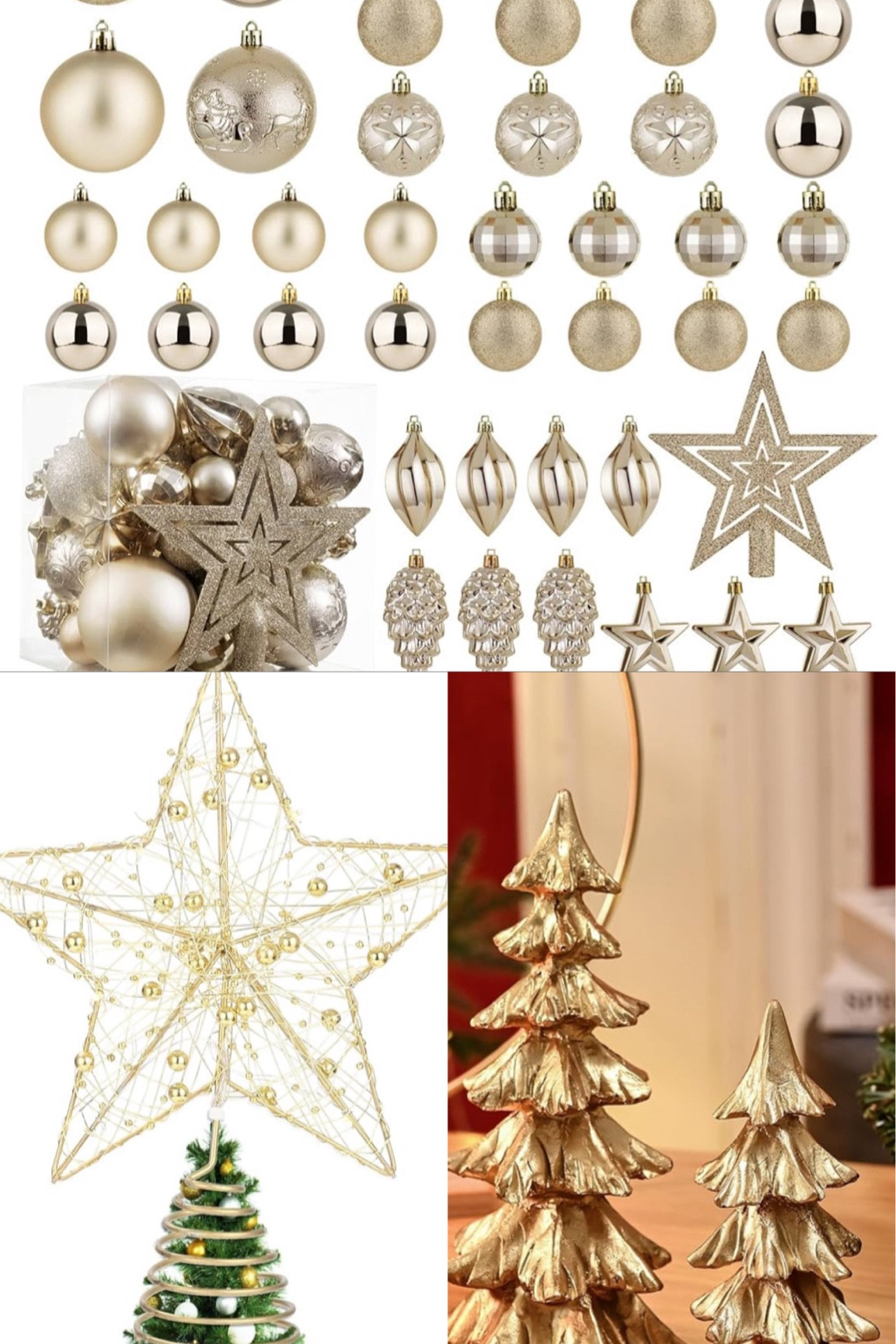 Gold Christmas decor 

#LTKSeasonal #LTKFindsUnder50 #LTKStyleTip