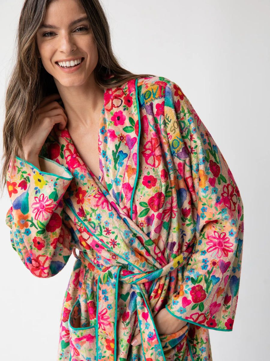 Cozy Blanket Robe - So Loved Floral | Natural Life