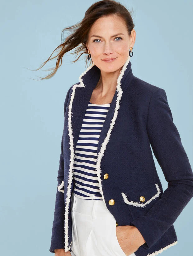 Tweed Fringe Jacket | Talbots