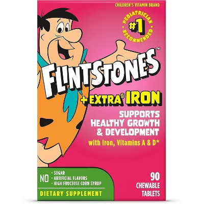 Flintstones Plus Extra Iron Children's Vitamins, 90 Count | Target