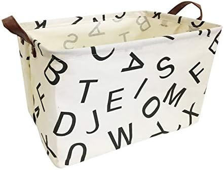 Canvas Storage Basket Collapsible Storage Box Chest Organizer Bins Water-Resistant Nursery for ed... | Amazon (US)