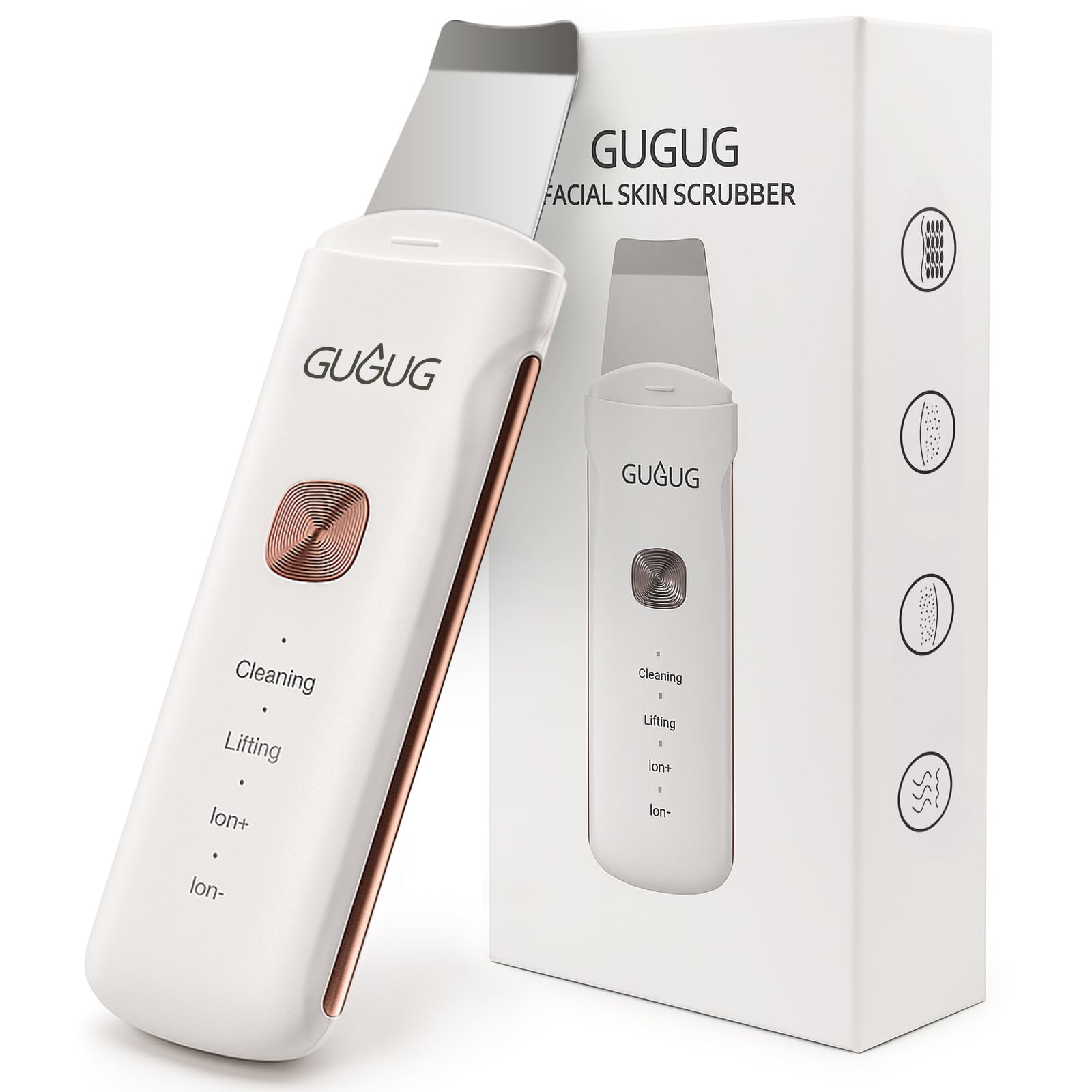 GUGUG Skin Scrubber 4-in-1 Waterproof Facial Spatula for Deep Cleansing, Blackhead Removal Tools,... | Amazon (US)