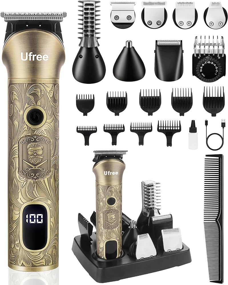 Ufree Beard Trimmer for Men, Cordless Hair Clipper, Shaving Kit for Mustache Body Nose Ear Hair F... | Amazon (US)