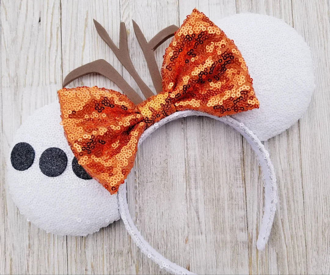 Olaf Minnie Ears, Frozen Minnie Ears, Snowman Minnie Ears, Minnie Ears, Disney Ears, Mickey Ears ... | Etsy (US)
