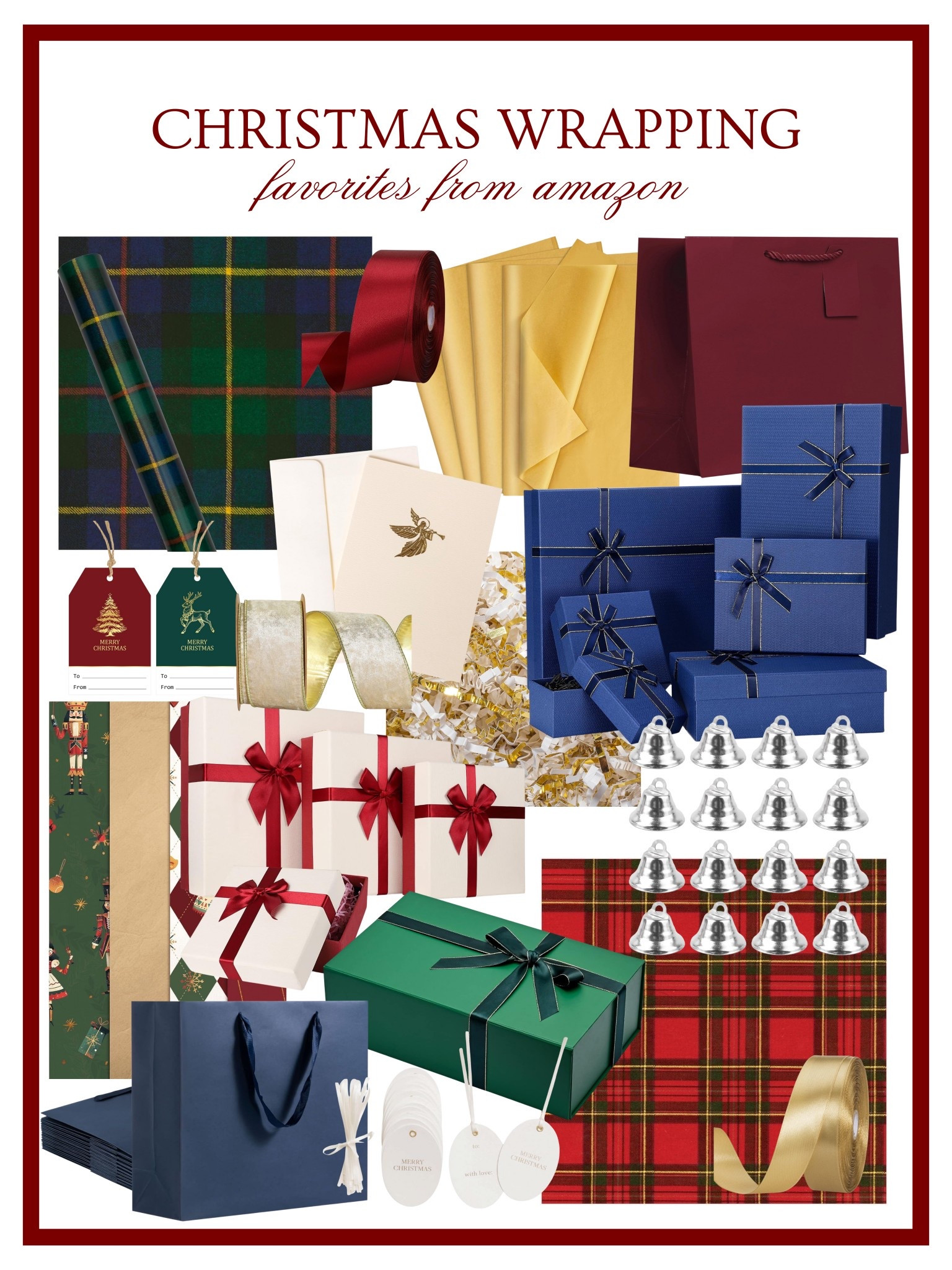 Christmas wrapping paper & boxes & bags from Amazon 🎁 Amazon finds, Christmas wrapping inspiration, plaid Christmas wrapping, Christmas gift boxes 

#LTKFindsUnder50 #LTKHoliday #LTKSeasonal
