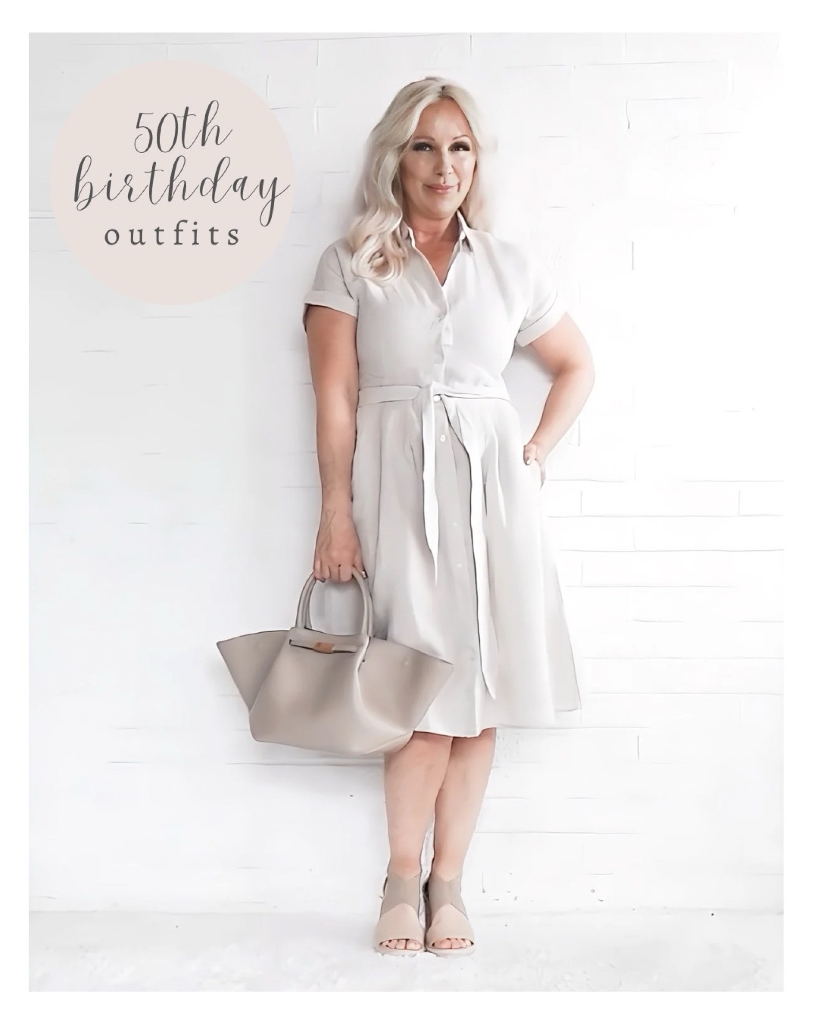 Outfits for my 50th Birthday - neutral linen shirt dress

#LTKstyletip #LTKover40 #LTKSeasonal