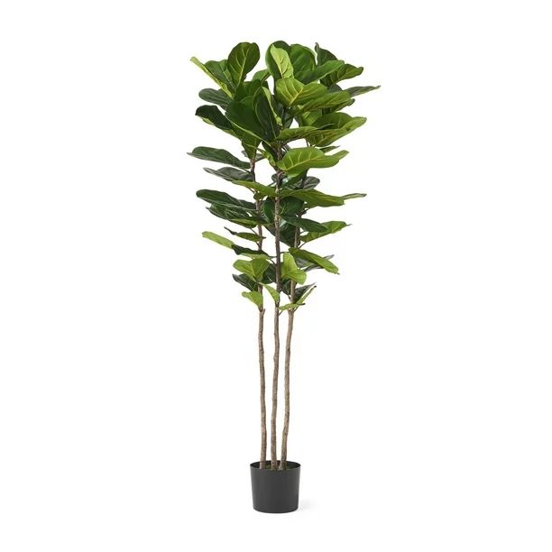 Socorro 6' x 2' Artificial Tabletop Fiddle-Leaf Fig Tree, Green | Walmart (US)