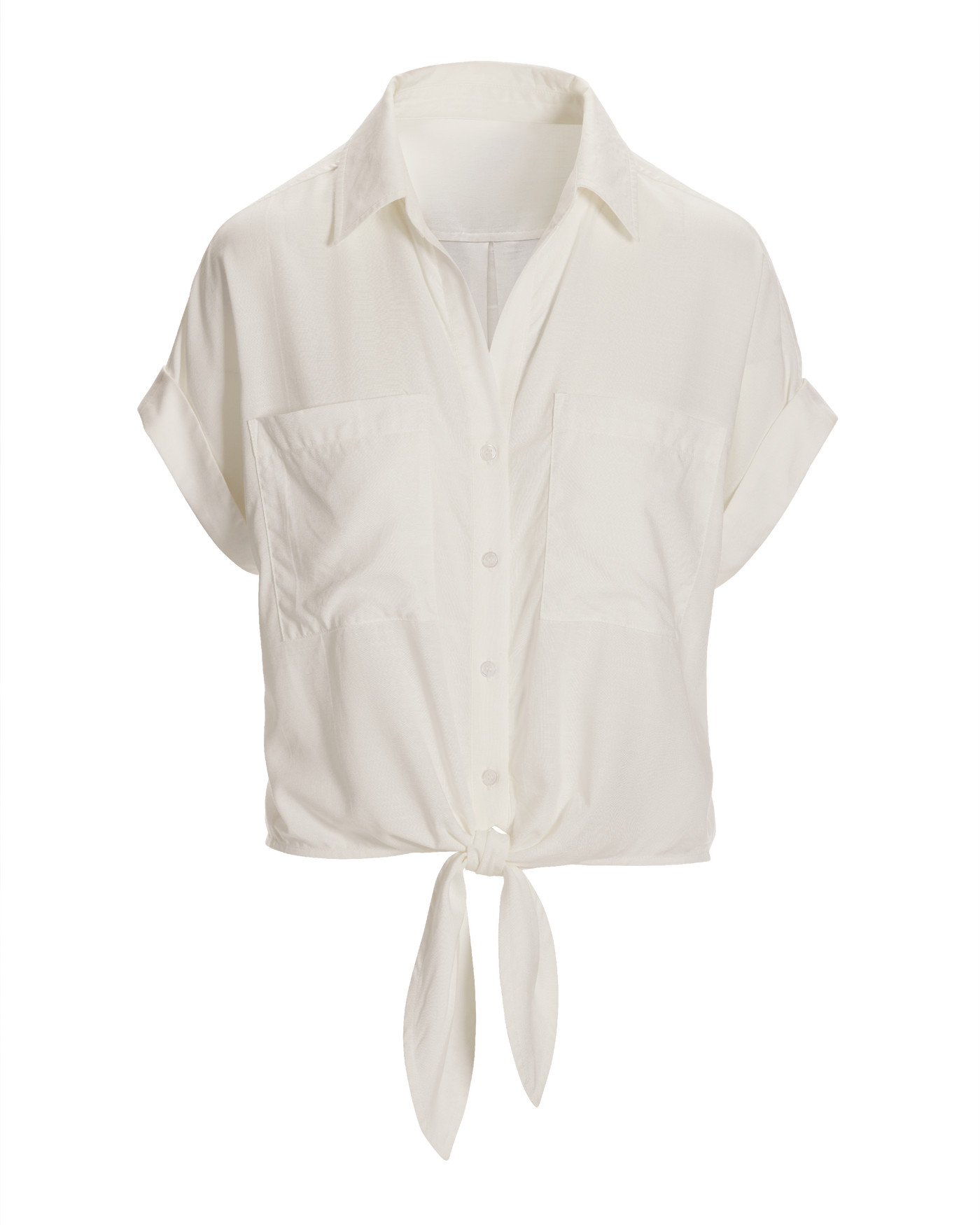 Versatile Short Sleeve Camp Shirt - Off White | Boston Proper | Boston Proper