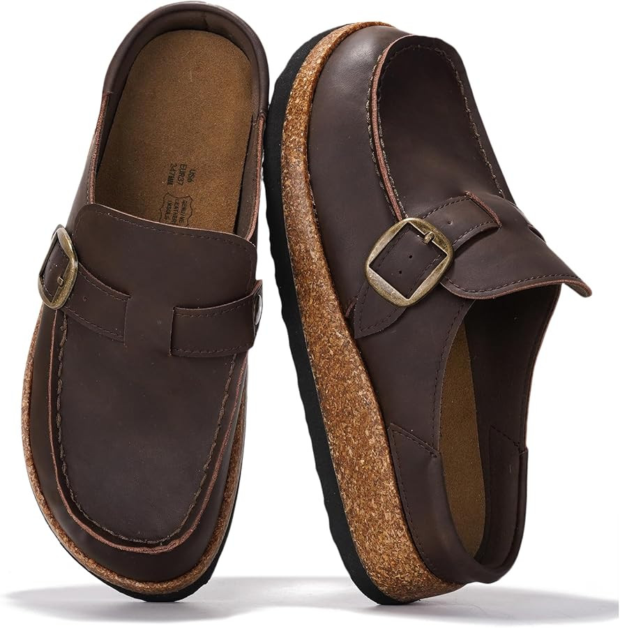 Project Cloud 100% Genuine Leather Moccasin Style Clogs for Women (Carline) | Amazon (US)