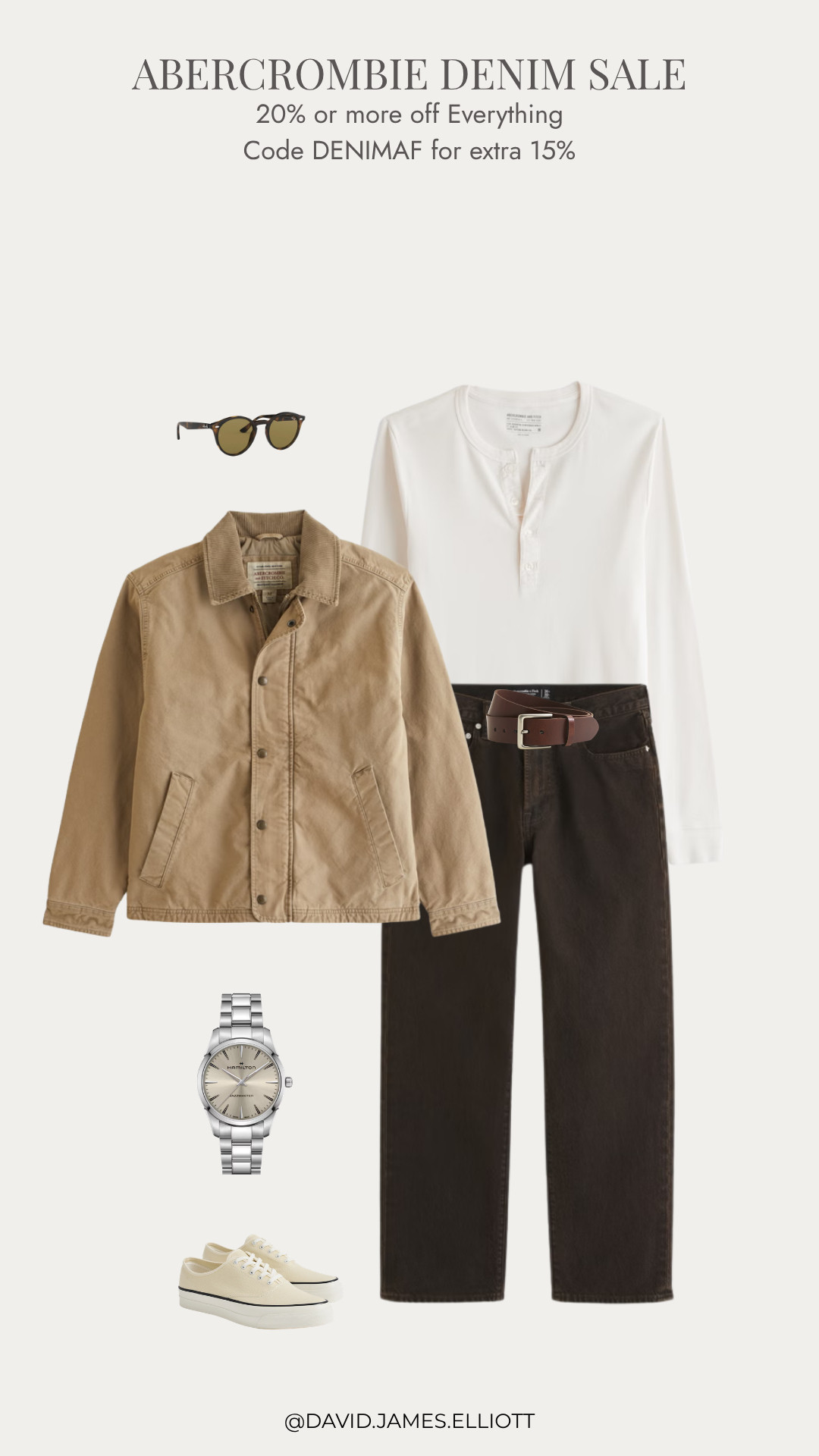 Fall denim sale at abercrombie! Here is an outfit idea with everything on sale!  

 #LTKMens