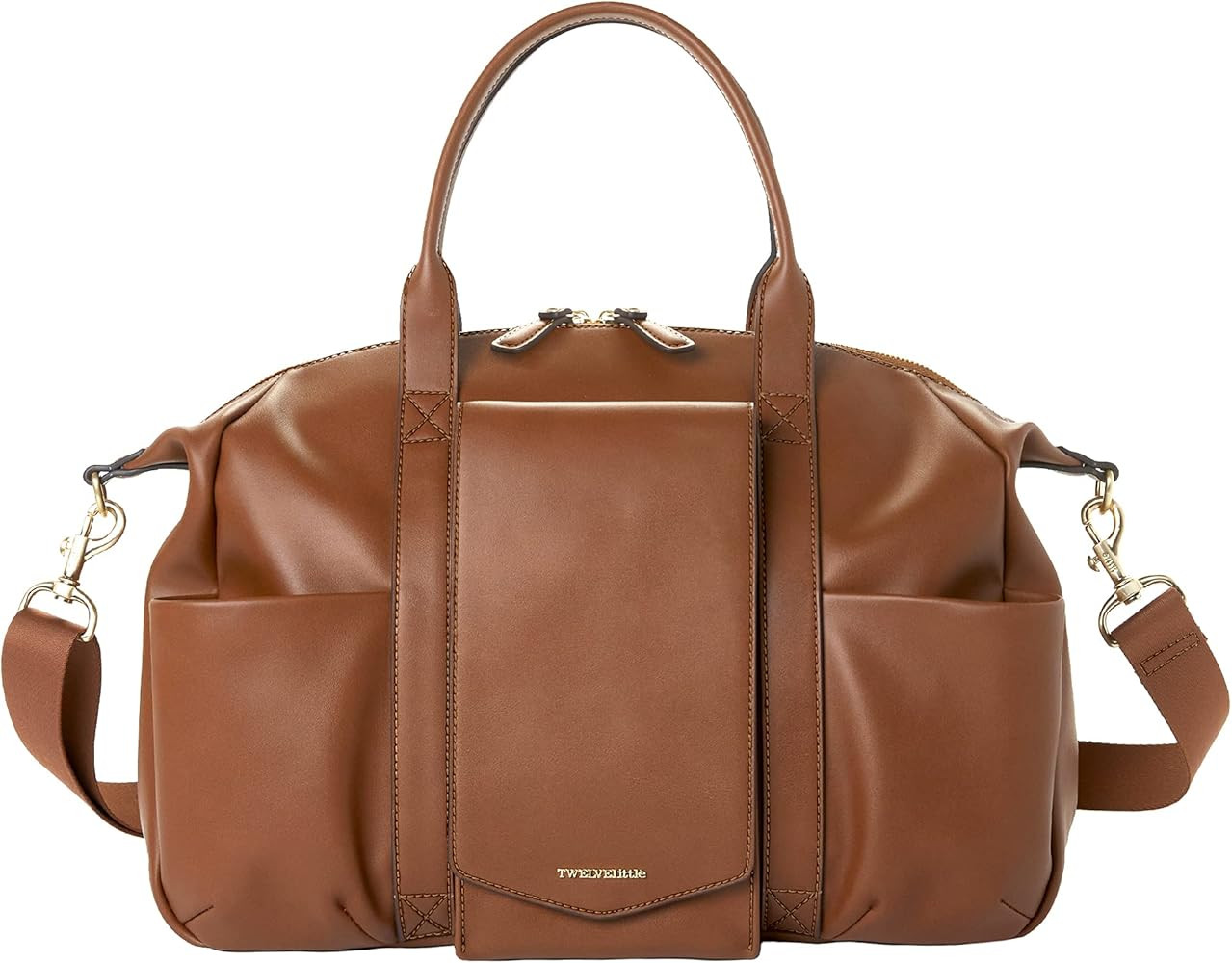 TWELVElittle Peek-A-Boo Satchel Diaperbag, Fashion Diaper Bag with Wipes Pouch and Diaper Change ... | Amazon (US)