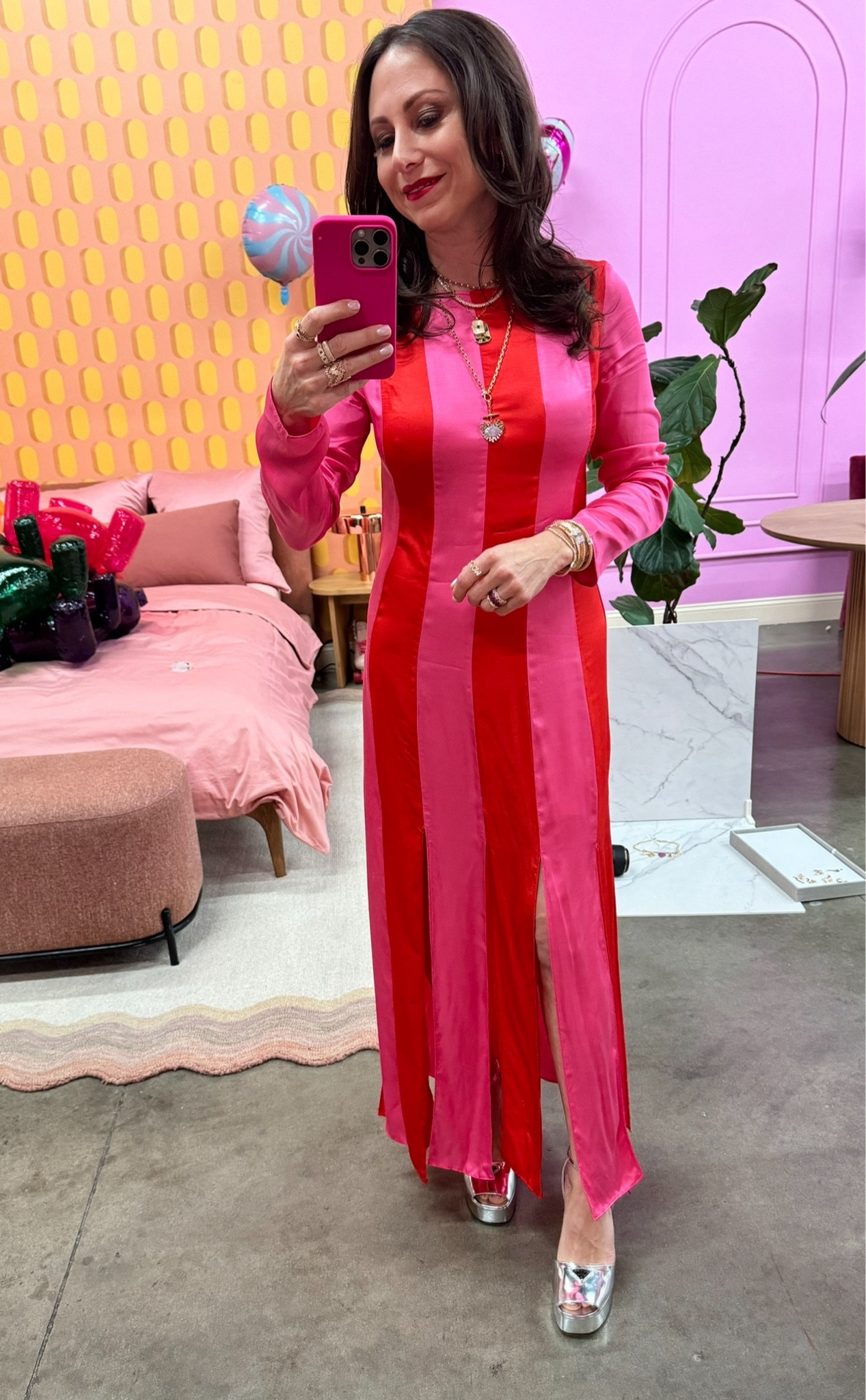 The stripes! The jewels! It’s all too good to be true! If you rave over red and pucker up for pink- you’re gonna fall for the hype of these stripes! This look was so fun and a little camp! #Stripes #StripedDress #RedAndPink #PinkLover #JewelryGirl #JewelryLover #FoundOnLTK #LTKFind #BlackFriday #CyberMonday 

#LTKSeasonal #LTKGiftGuide #LTKCyberWeek