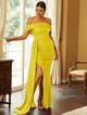 Missord Sequin Off Shoulder Draped Asymmetrical Hem Floor Dress | SHEIN