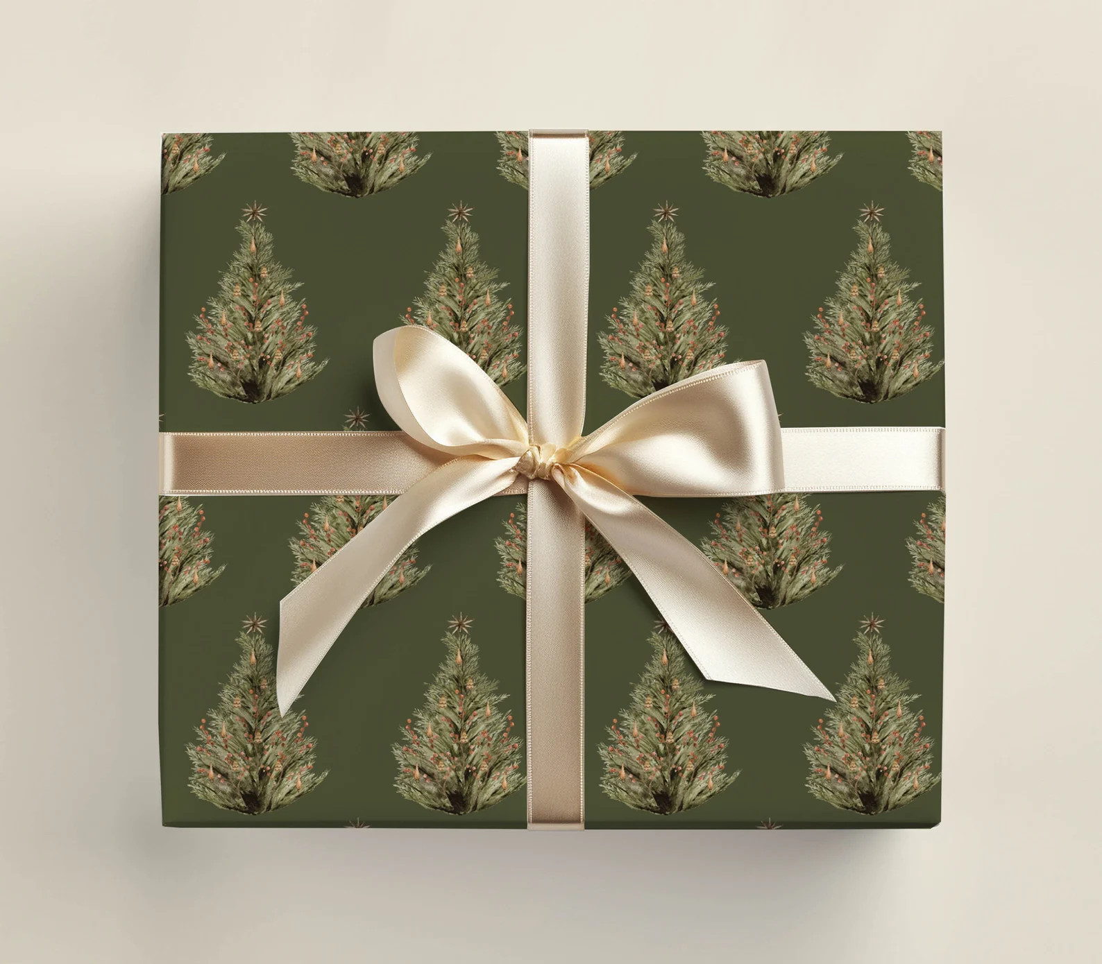 Wrapping Paper: Forest Green Christmas Tree Shades of Green - Etsy | Etsy (US)