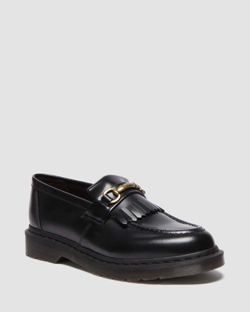 Shop Dr Martens Adrian Snaffle Loafer Polished Smooth in Black | Dr Martens (ANZ)