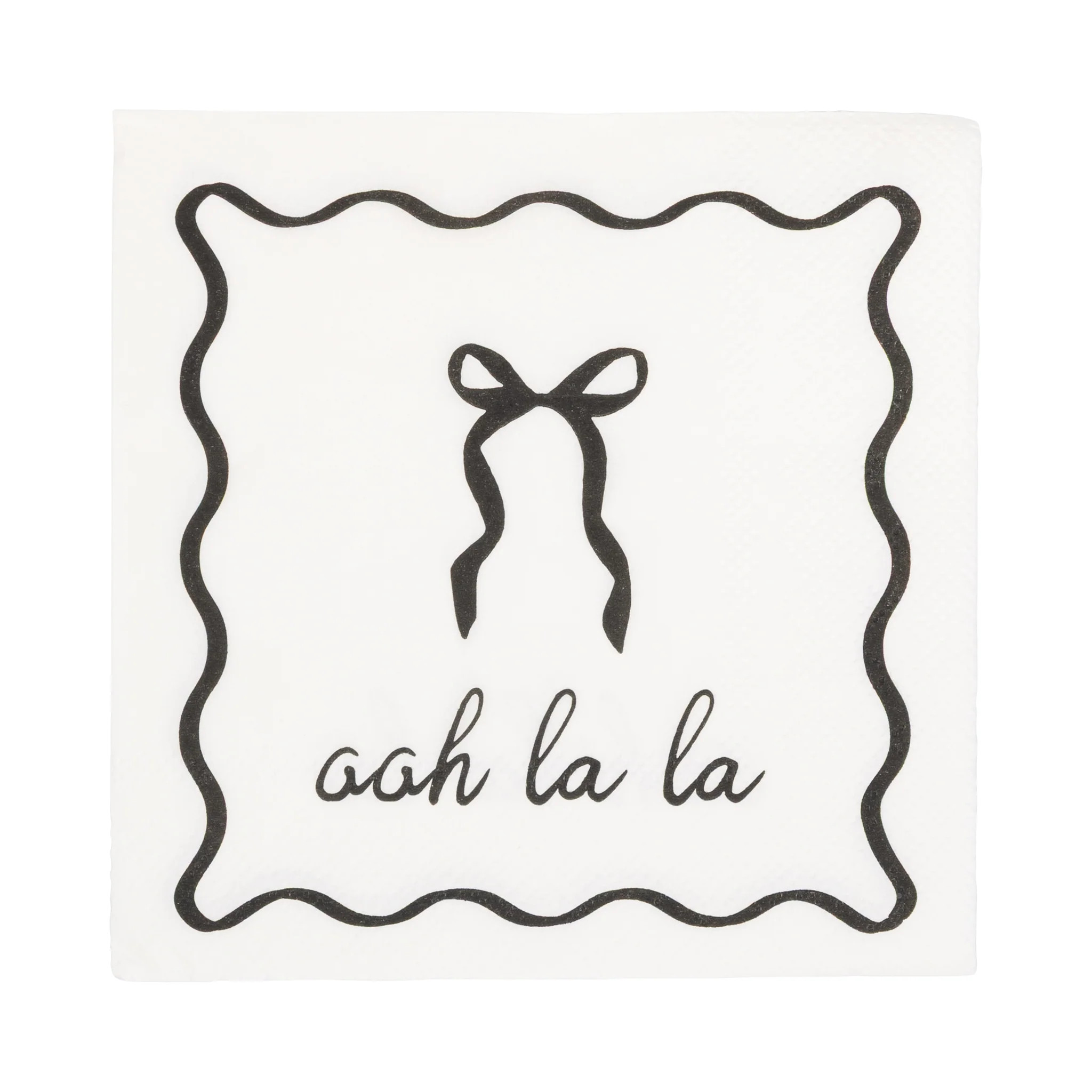 Oh La La Black and White Cocktail Napkin | My Mind's Eye