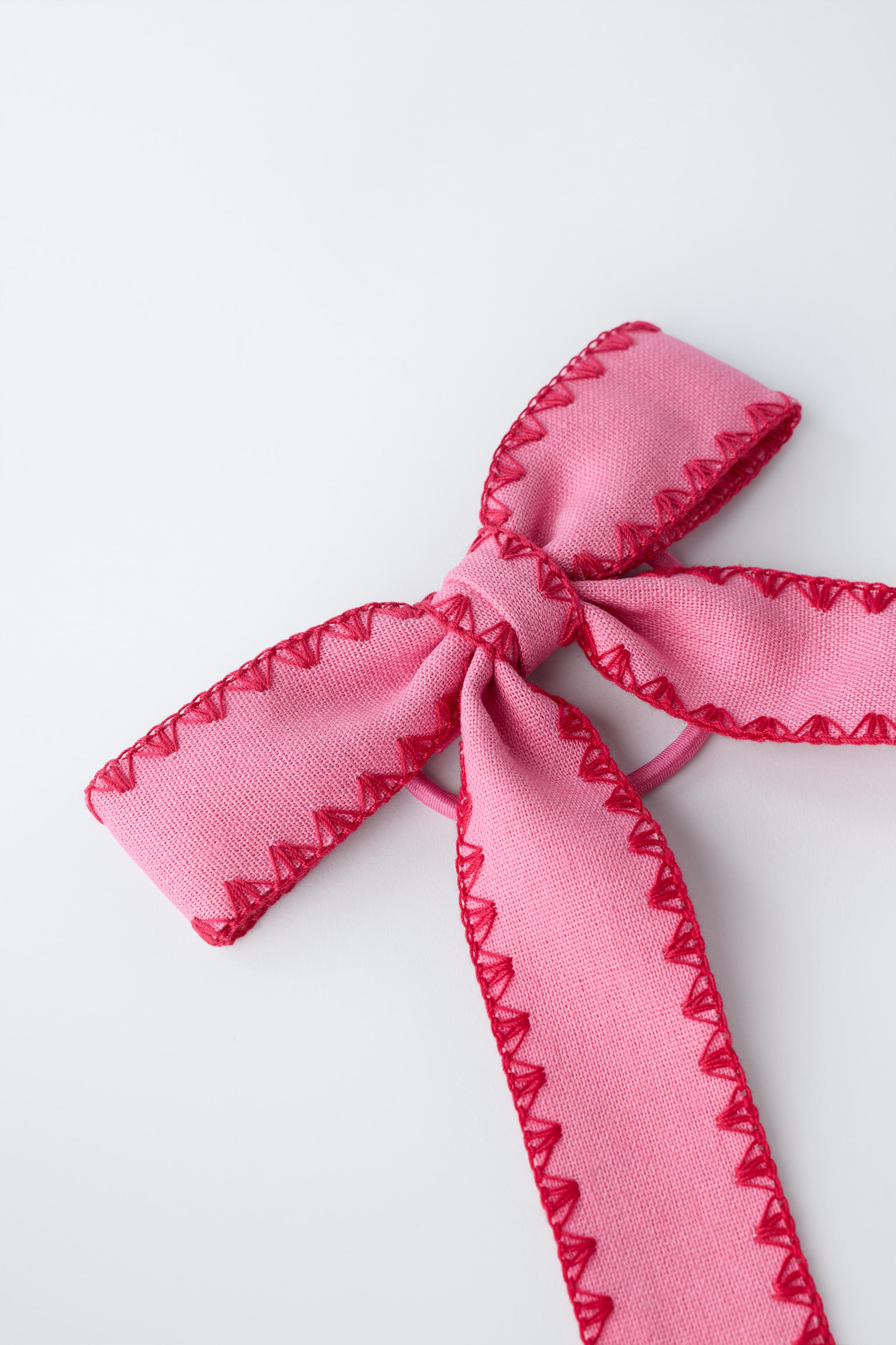 CONTRAST-TRIM BOW SCRUNCHIE | Zara US