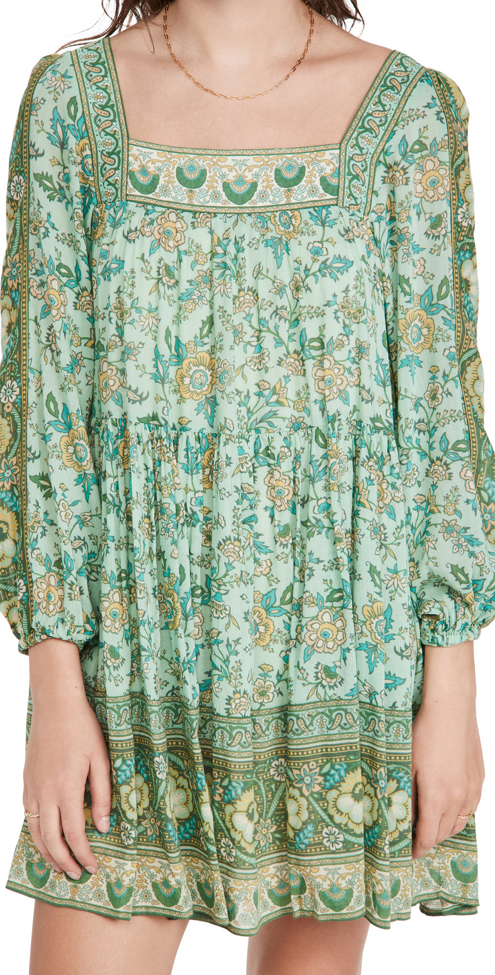 SPELL Folk Song Tunic - Sage | Shopbop